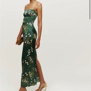 Reformation Petite 8 Frankie Silk Dress Buena